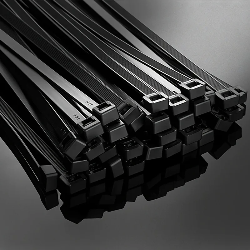 100pcs Black Cable Ties High Tensile Strength, Uv Resistant, Self-Locking For Home… - Image 2