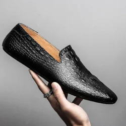 Men Shoes Moccasins genuine Leather Casual Driving slip on Shoes fashion Men Loafers outdoor Moccasins Italian Shoes for Men L5