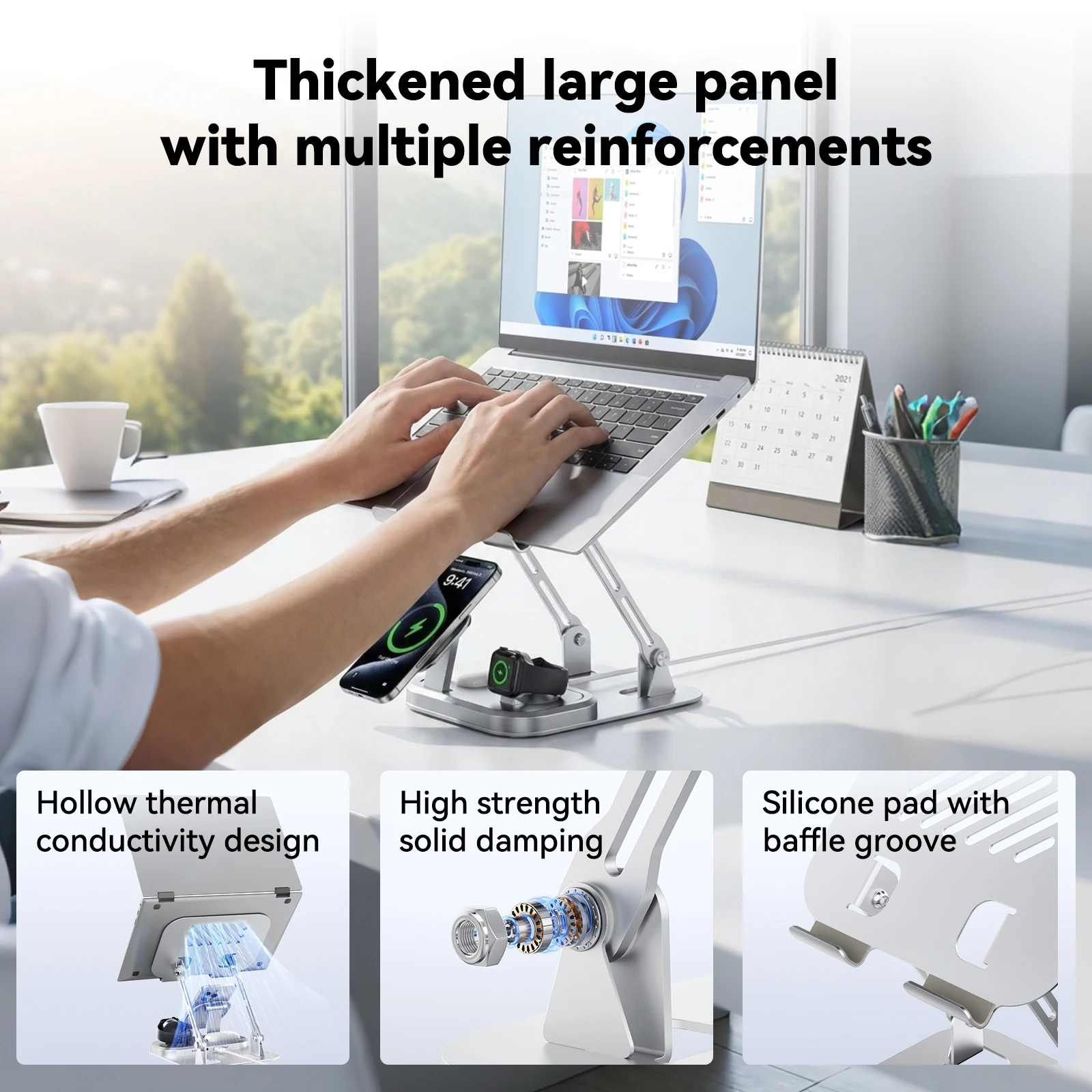 Foldable Magnetic Wireless Charger Stand Type-C 30W Fast Charging Station Phone… - Image 5