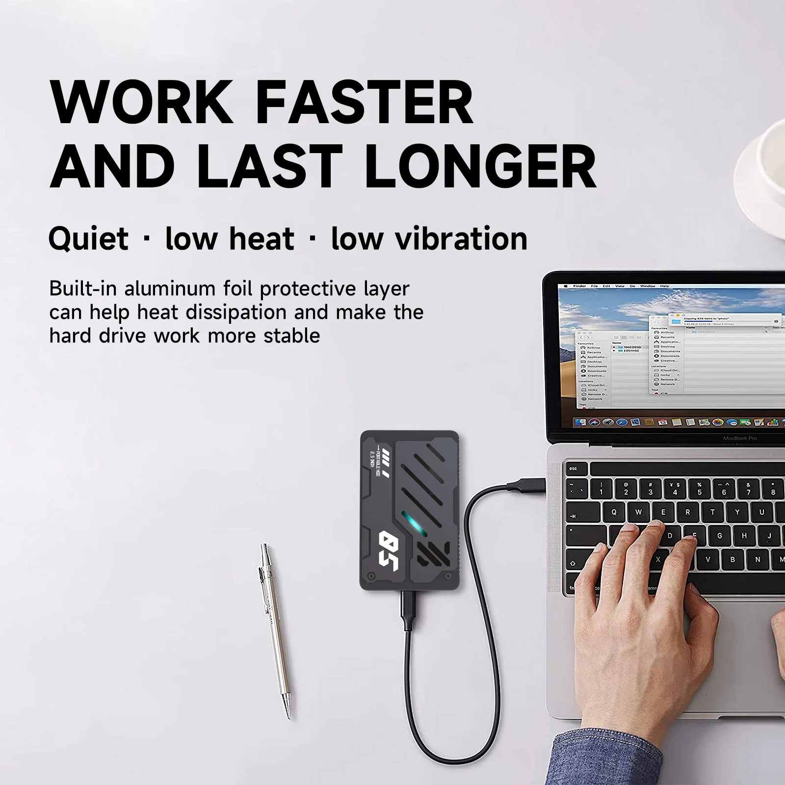 USB 3.0/Type-C HDD External Expansion Storage 1TB 750/500/320/250/160G For PC Mac… - Image 3