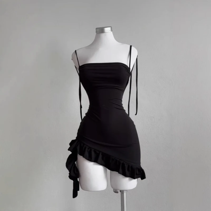 2025 Sexy Sleelveless Backless Mini Dress Women Summer Europe America Lace Up… - Image 2