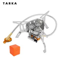 TARKA 3 Heads Gas Stove Tourist Camping Burners Folding Backpacking Furnace 5800W…