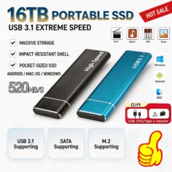 Slim High Speed Hard Disk 128TB Portable External SSD 4TB Reliable Storage 1TB…