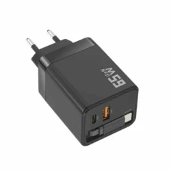 65W GaN Charger with Retractable Cable PD Fast Charging for Laptop Macbook Asus…