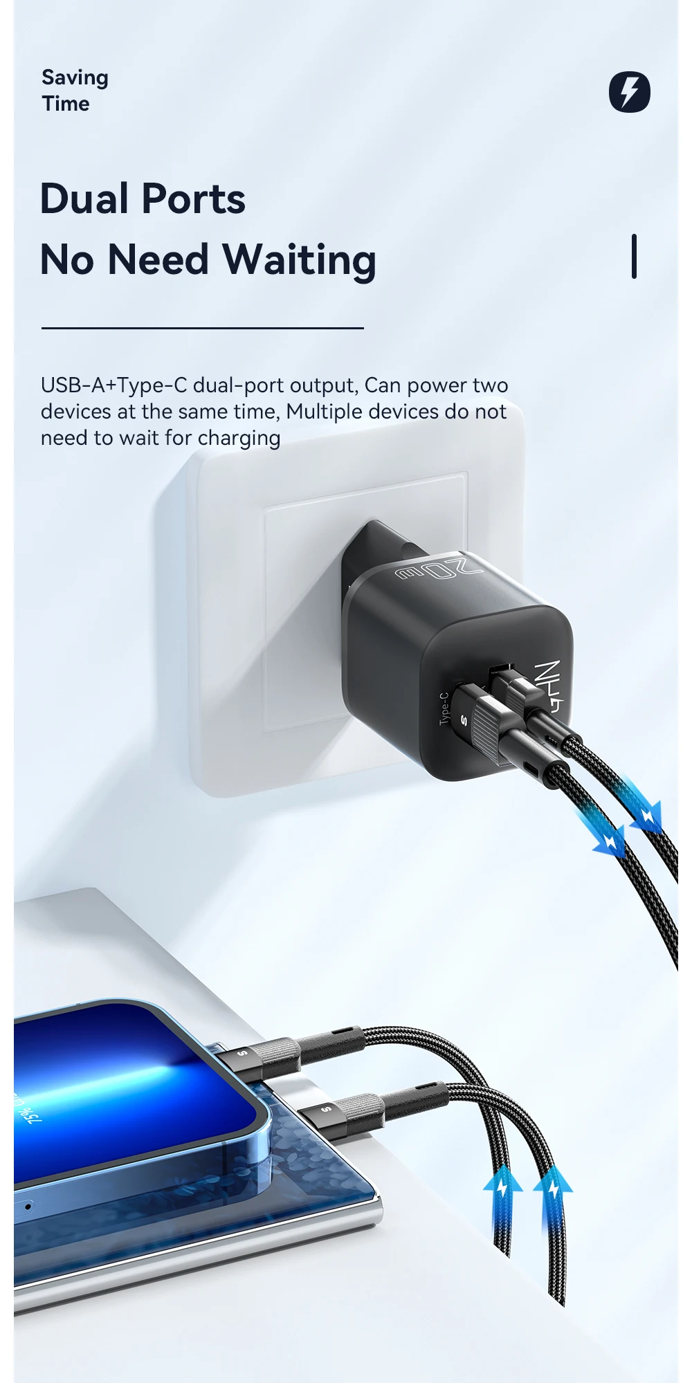 Essager 20W GaN USB Type C Charger PD Fast Charge Phone QC 3.0 Quick Chargers For… - Image 17
