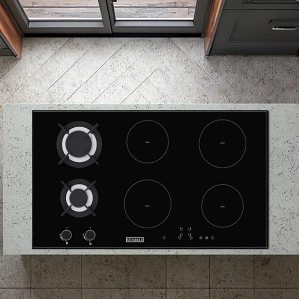 Cooking utensils Countertops Built-in 6 burners Mixed stove Stove Rack 2 Gas 4…