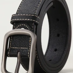Simple MEN'S Metal Belt Pin Buckle PU Leather Jean Belt Casual High Quality Belt for Men Pants
