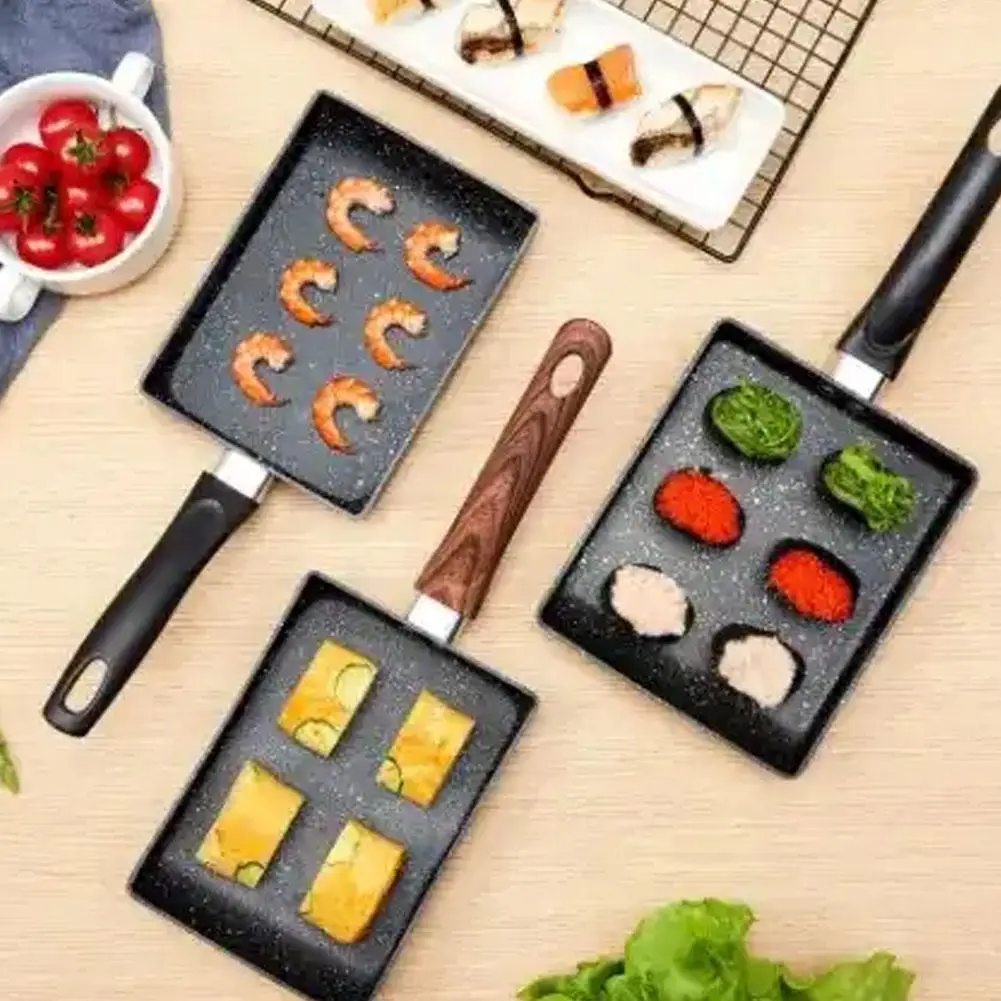 Pot Square Frying Pan Flat Bottom Mini Egg Cooker Non-stick Fried Cooking Griddle… - Image 5