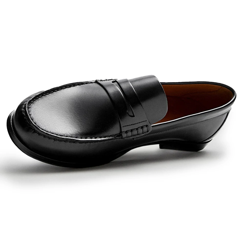 Vintage Calf Leather Loafers Breathable Slip on Moccasins Driving Designer Casual Cowhide Shoes for Men - Image 5