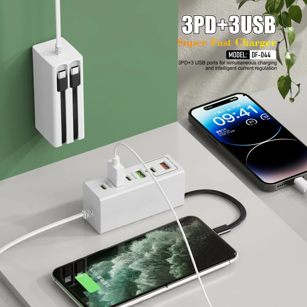 Total 120W USB Power Strip Type C Mobile Phone Charger Fast Charging Electrical… - Image 5
