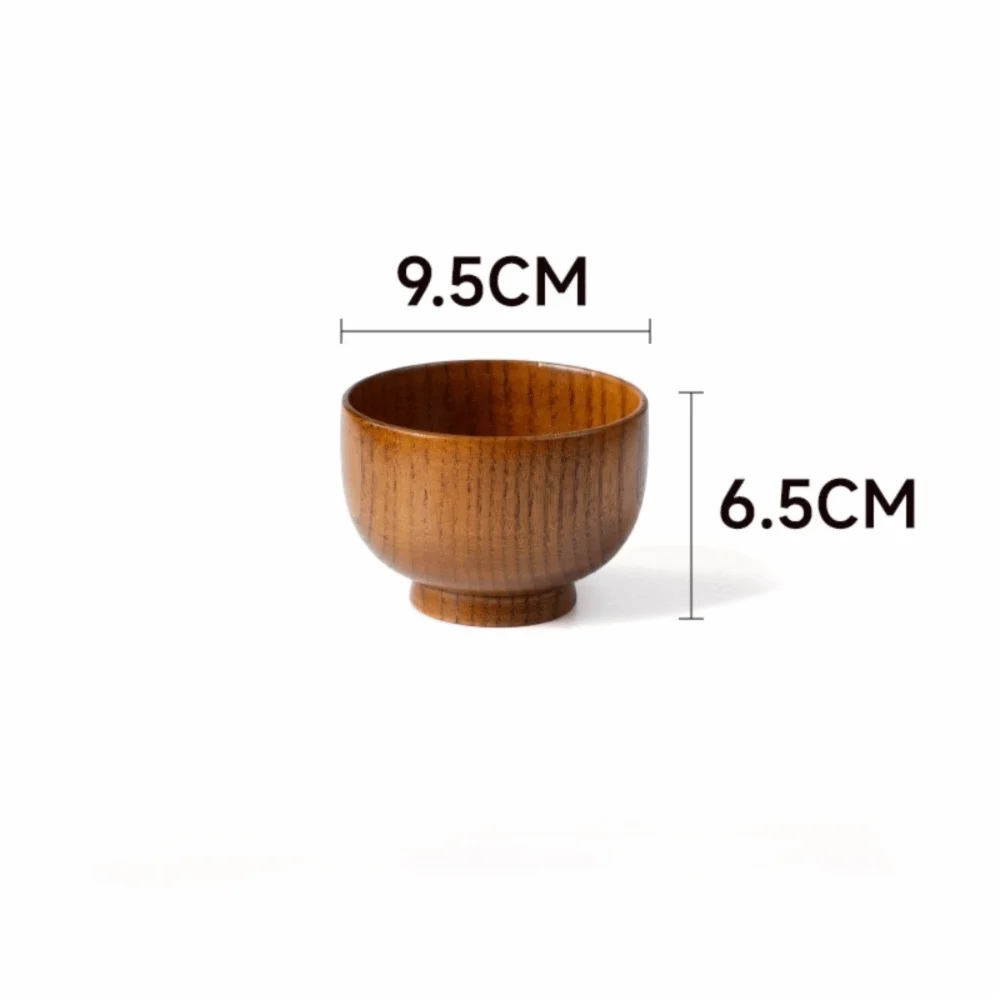 New Japanese Style Wooden Bowls Handmade Crafts Soup Bowls Food Containers… - Image 7