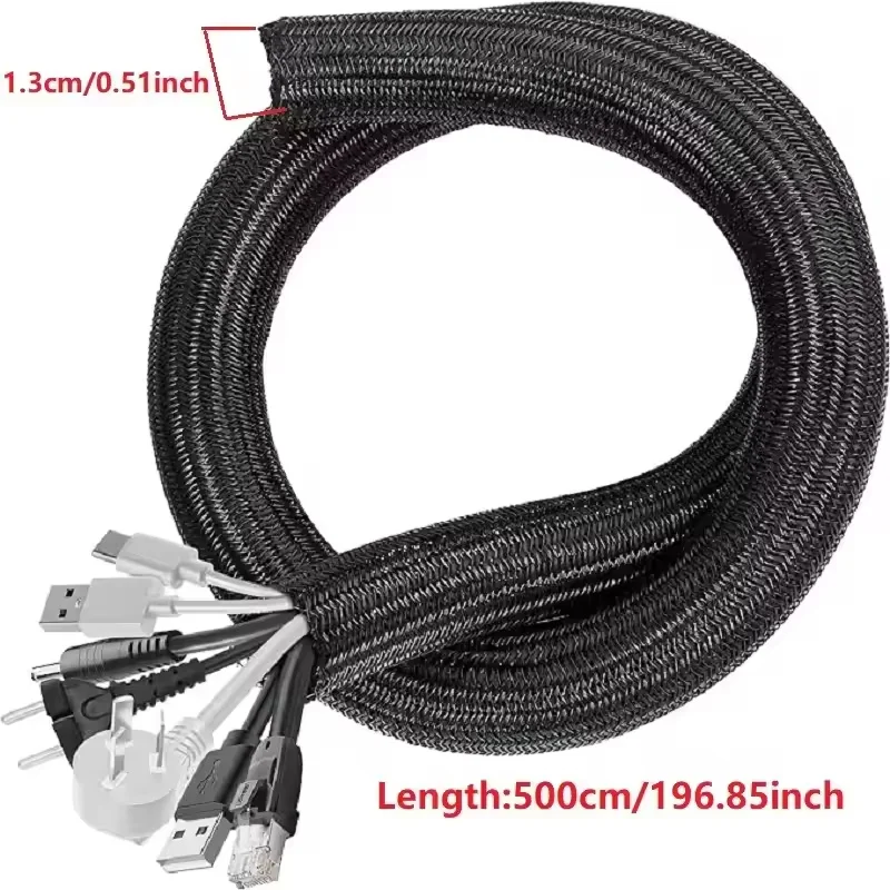 5/1M Braided Cable Sleeve PET Nylon Wrapping Cable Casing Cable Sleeves Wire for…