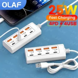 Multiport USB Charger Station 8 in 1 Power Strip Desktop Charging Station USB…