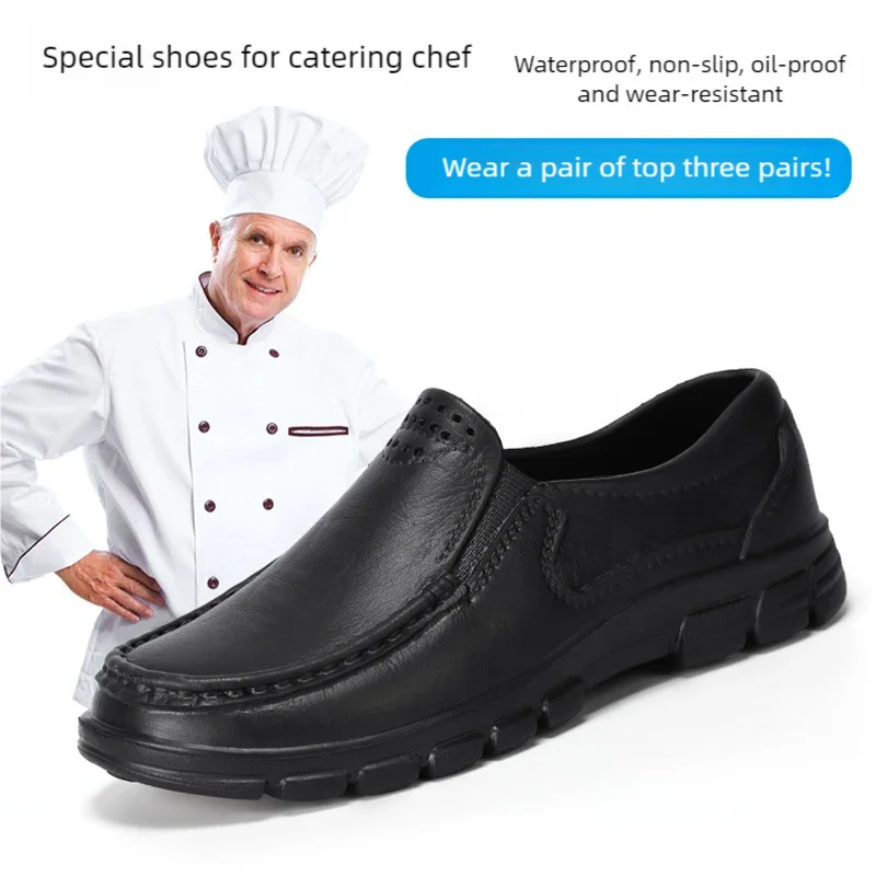 Chef shoes four seasons new anti slip oil resistant plus size business casual men's work EVA shoes fashion comfort soft soled
