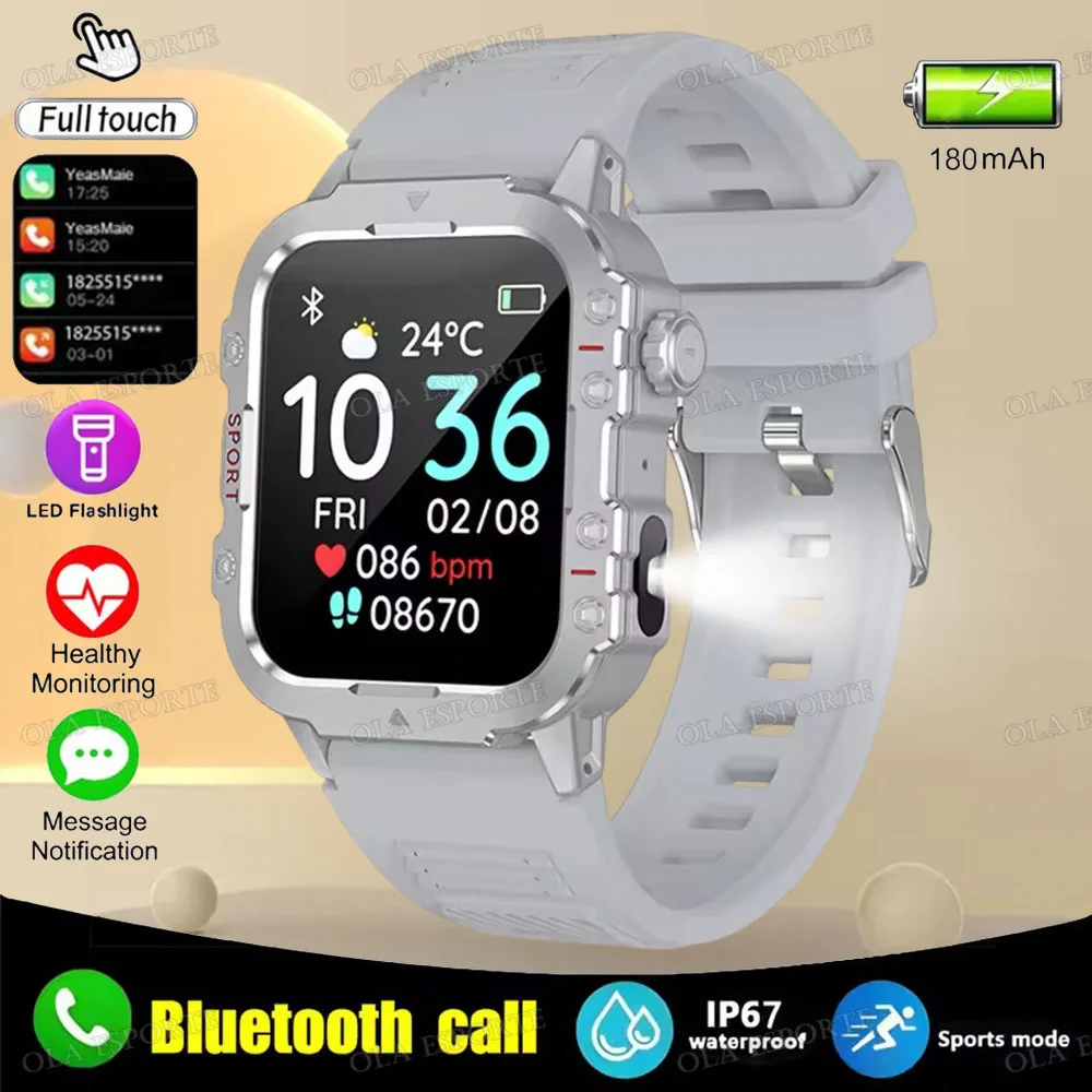 2025 New Military Smart Watch Men IP67 3ATM Waterproof Outdoor Sports Fitness Tracker Health Monitor 1.44" BT Call Smartwatch H1 - Image 13