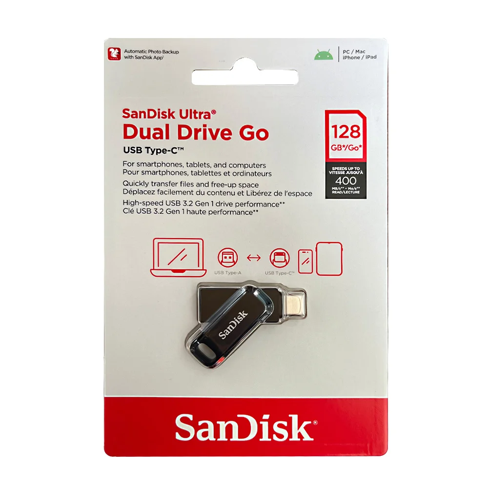 SanDisk 2 IN 1 Ultra Dual Drive GO USB 3.2 Type-C Flash Drive 64GB 128GB 256GB… - Image 3
