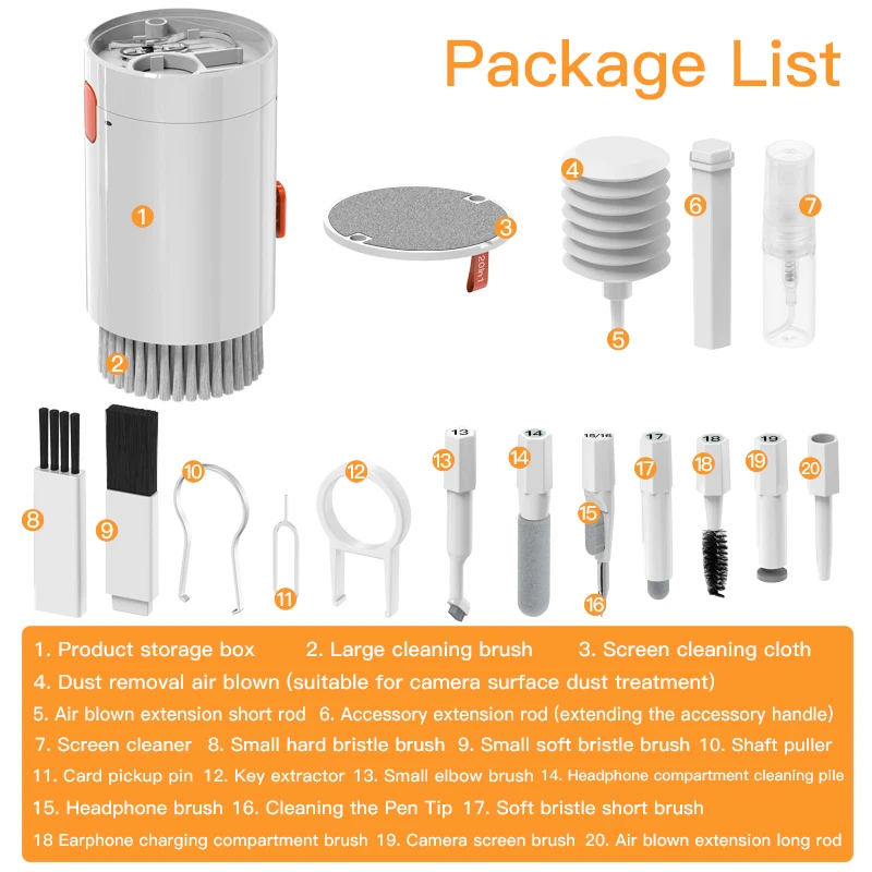Multi-function Phone Tablet Keyboard Cleaning Kit for iPhone and AirPod headphone… - Image 4
