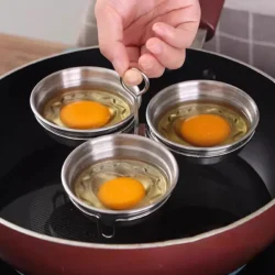 New·3 In 1 Stainless Steel Egg Steamer Mold Round Boiled Egg Household…