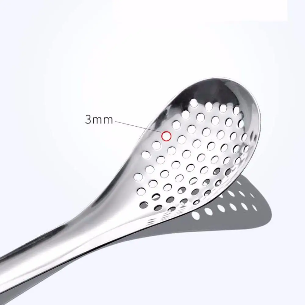 Home Stainless Steel Strainer Cooking Colander Kitchen Gadgets Caviar Spoon…