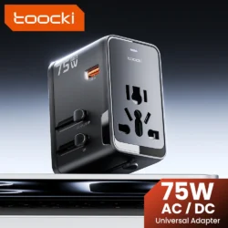 Toocki 75W GaN International Travel Adapter With 3 USB-C 1 USB-A Ports Fast…