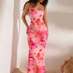 Women's Simple Camisole Tight Long Skirt Skin Friendly Sexy Waist Cinching Hip…