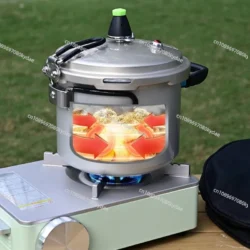 Folding Pressure Cooker Portable Rice Cooker Kitchen Pressure Cooker Cookware…