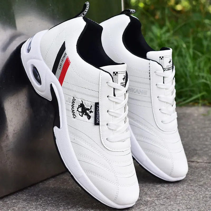 Men's leather sneakers Casual versatile shoes Outdoor non slip running footwear Fashion men's board shoes Zapatos Homme - Image 3