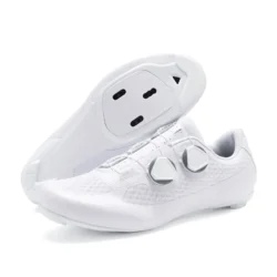 Speed Cycling Sneaker Men's Road Cycling Shoes Cleat Shoes Spd Shoes Cycling Flat Pedal Shoes Man Bike Outdoor Footwear White