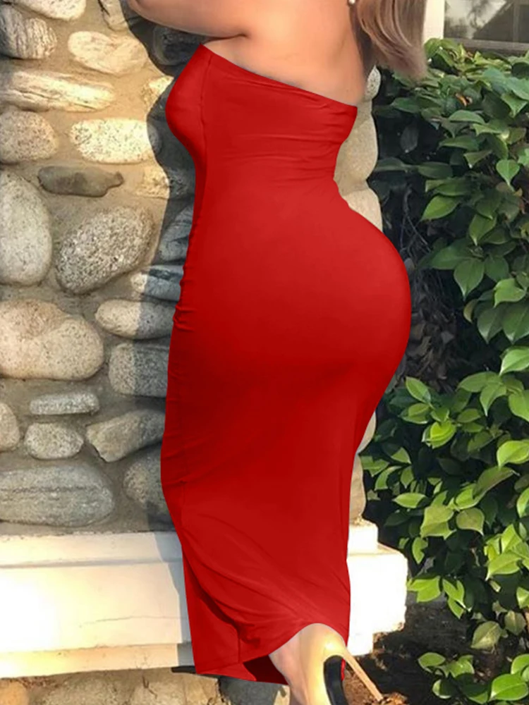 Summer Women's Sexy Sleeveless Chest Wrapped Long Beach Dress - Image 19