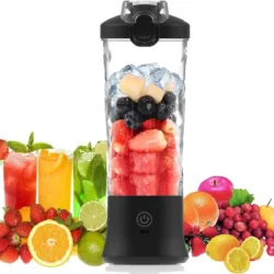 Portable blender with 20oz cup, USB-C rechargeable, self-cleaning, cordless for…