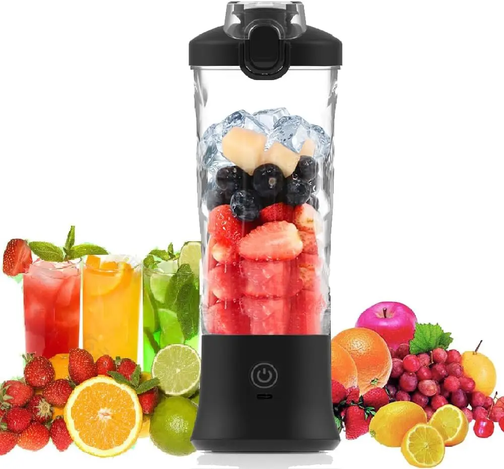 Portable blender with 20oz cup, USB-C rechargeable, self-cleaning, cordless for…