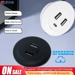 Multi Port USB Desktop Embedded Charger For Mobile Phone 3 In 1 USB HUB Computer…