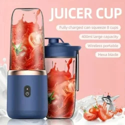 Portable Blender Bottle Electric 6 Blades Multifunction Juice Blender Fresh Juice…