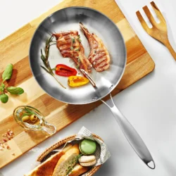 Stainless Steel Frying Pan, NonStick Pan Fried Steak Pot Uncoated Kitchen Cookware…