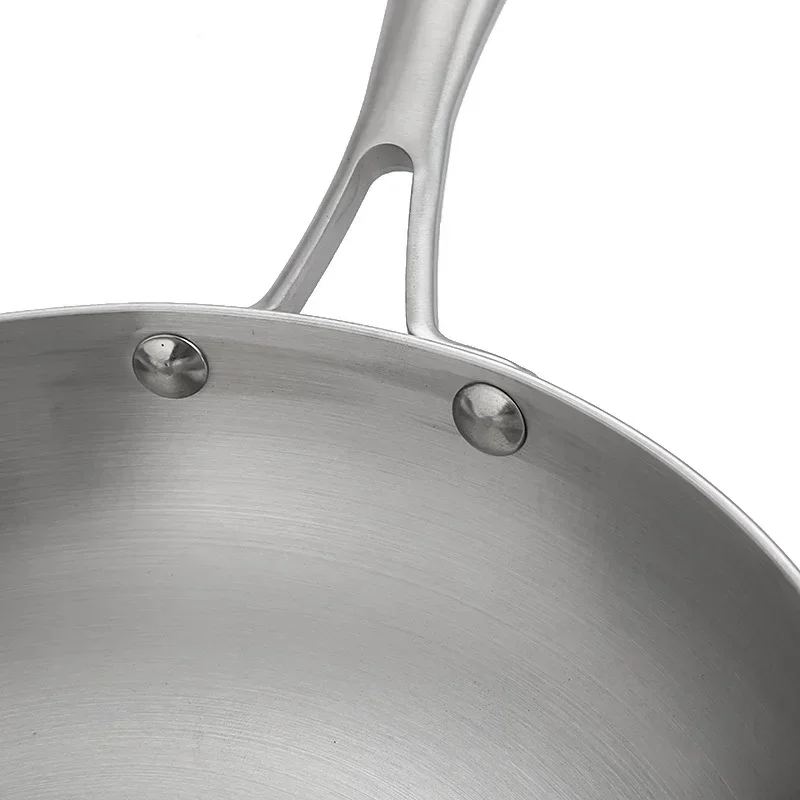 Stainless Steel Frying Pan 304 Stainless Thick 3 Ply Steel Skillet Pans Cooking… - Image 3