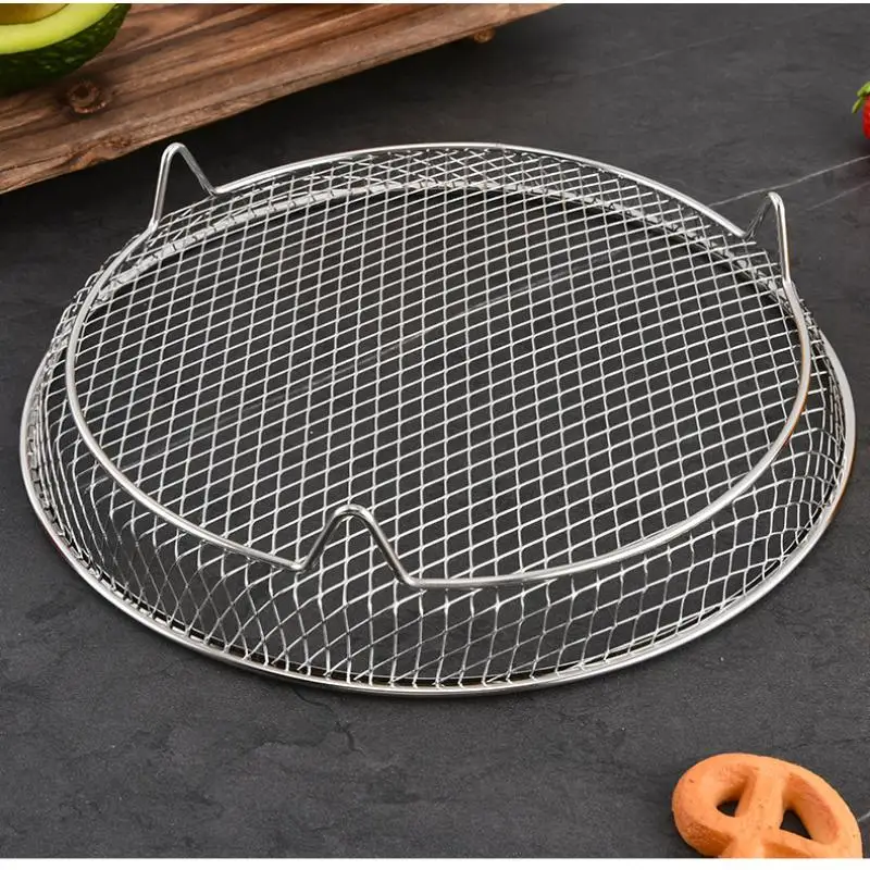 Air Fryer Grille Suitable For Air Fryers Oven Grill Stainless Steel Stackable Grill Kitchen Utensils Cook Multiple Foods - Image 3