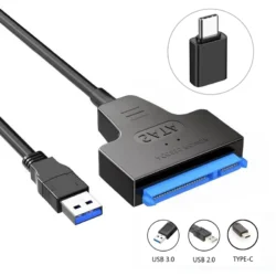 SATA to USB Cable USB 3.0 /Type-C to SATA III Hard Driver Adapter for 2.5" HDD/SSD…
