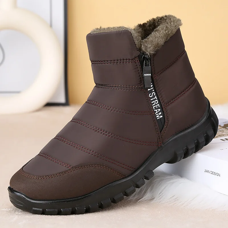 Winter Men Ankle Snow Boots Waterproof Non Slip Shoes for Men Casual Keep Warm Plush Plus Size Couple Footwear Chaussure Homme - Image 8