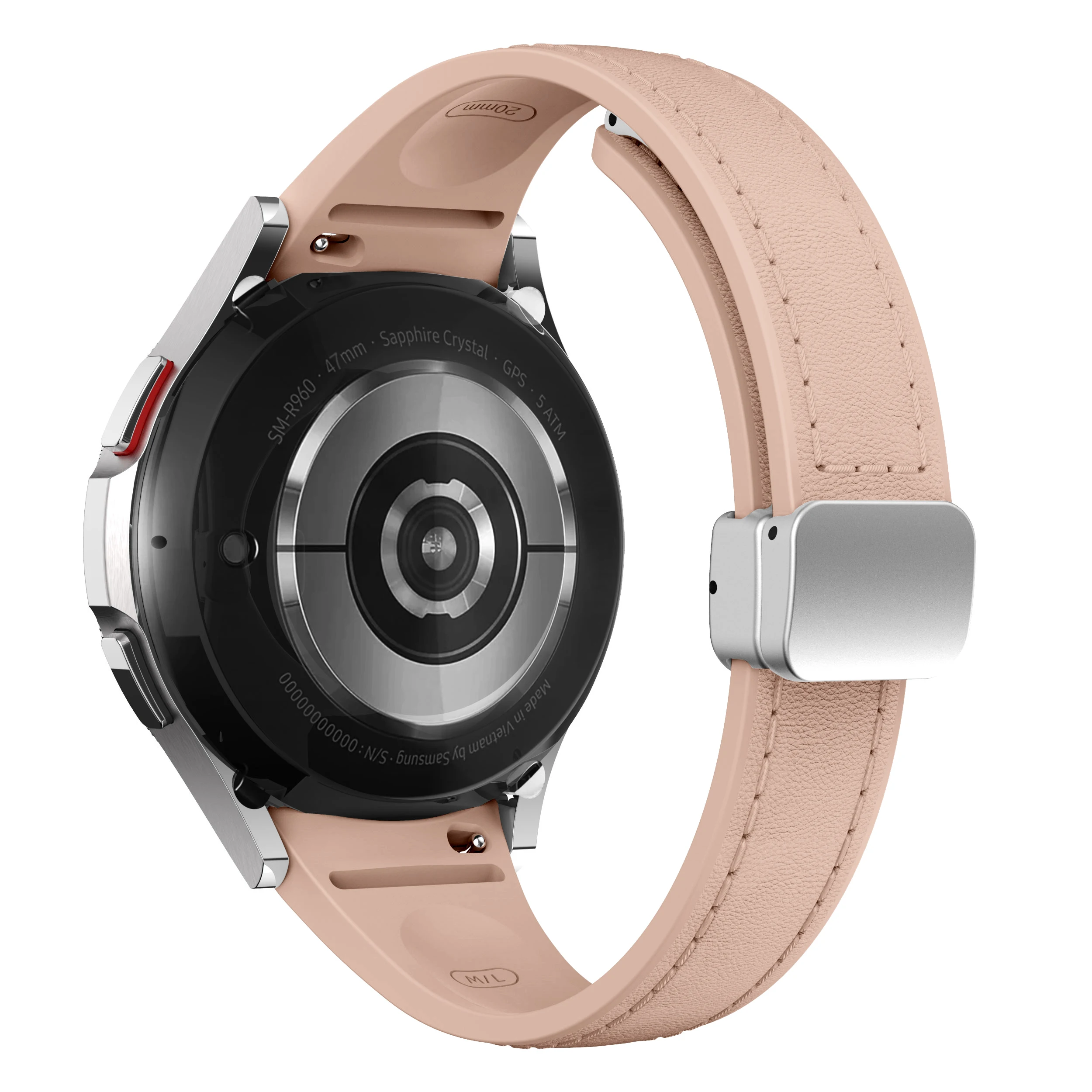 Genuine Leather+silicone Strap for Samsung Galaxy Watch 7 6 4 Classic 40mm 44mm 47mm Slim bracelet Galaxy Watch 5 Pro 45mm Strap - Image 12