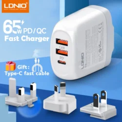65W GaN USB C Charger LDNIO Type C USB Charger PD QC PPS Wall Power Adapter…