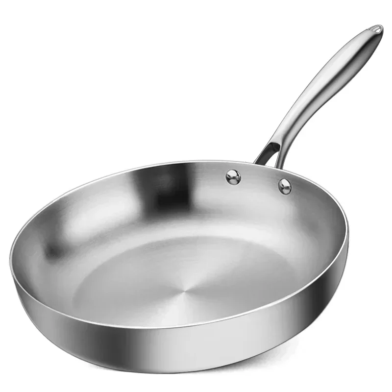 Stainless Steel Frying Pan 304 Stainless Thick 3 Ply Steel Skillet Pans Cooking… - Image 6