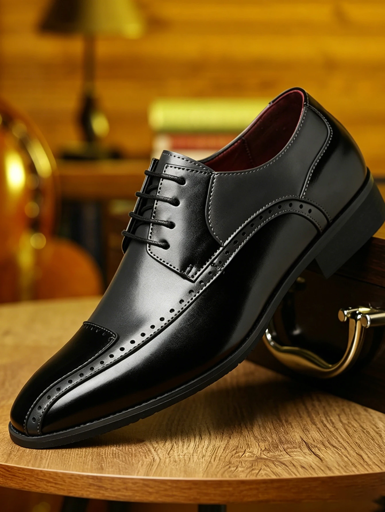 Classic Formal Oxford Shoes Handcrafted Men Dress Shoes Real Calfskin Leather Business Office Footwear - Image 5