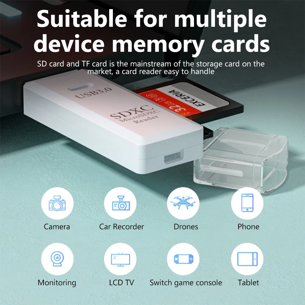 2 in 1 USB 3.0 Card Reader Micro TF sd card Reader usb adapter High Speed… - Image 4