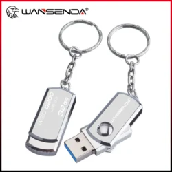 Stainless Steel USB 3.0 Flash Drive 256GB 128GB Rotation Pen Drive 16GB 32GB 64GB…