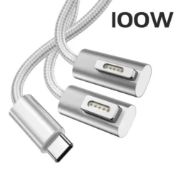 1.8M 100W USB Type-C to Magsafe 1 2 Zinc Alloy Plug Adapter Laptop Fast Charging…