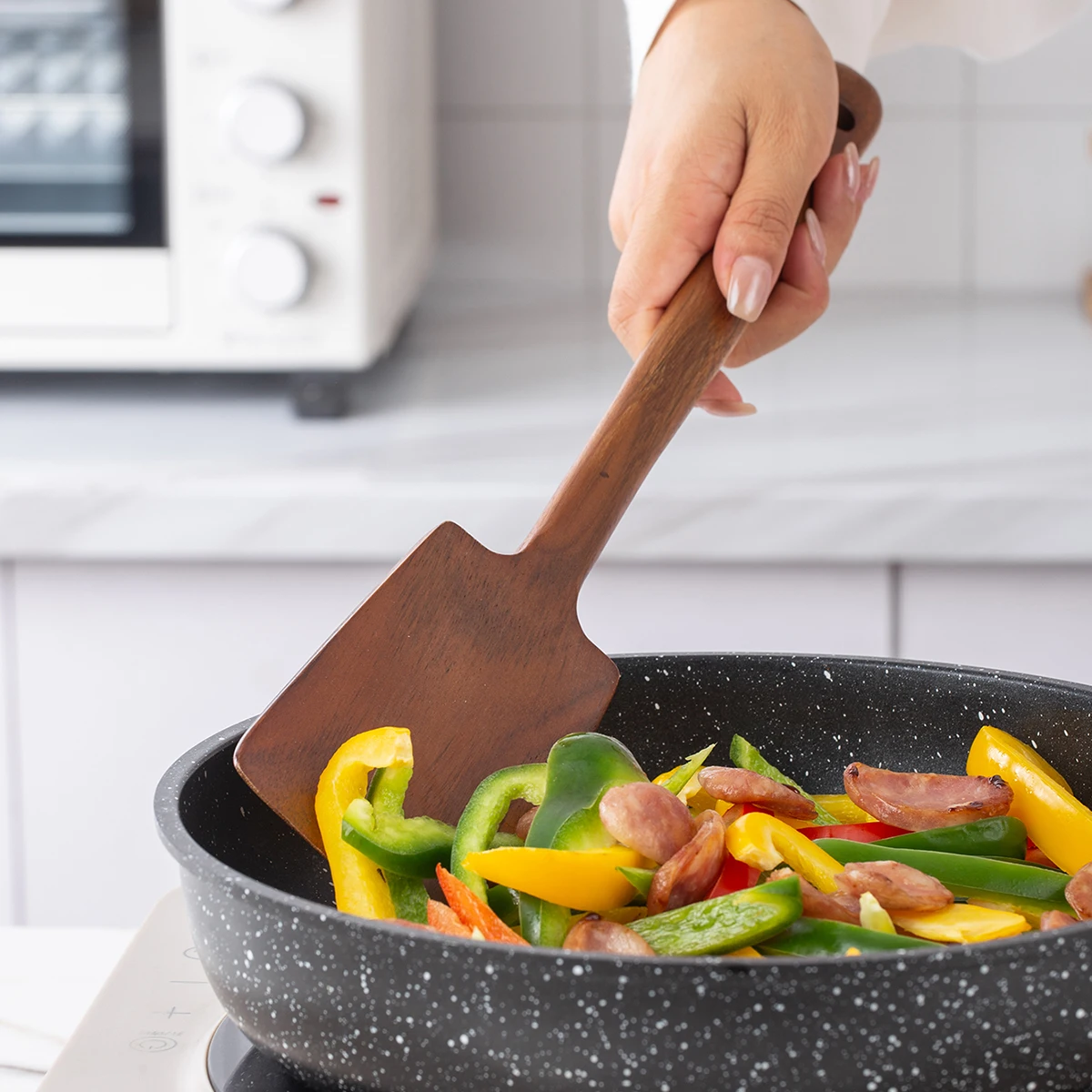 1PC-Wooden Spatula for Non-Stick Pan; Special Wooden Cooking Utensil for Home… - Image 3