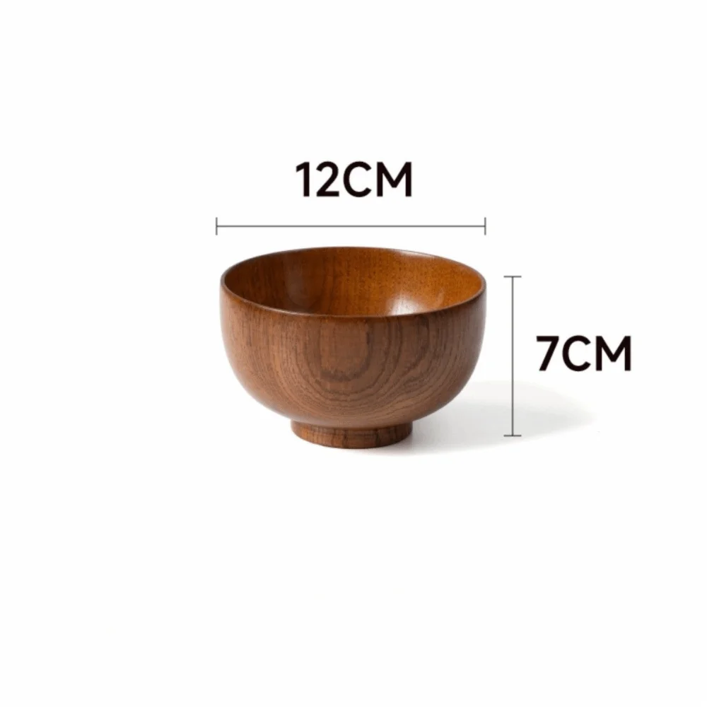New Japanese Style Wooden Bowls Handmade Crafts Soup Bowls Food Containers… - Image 14