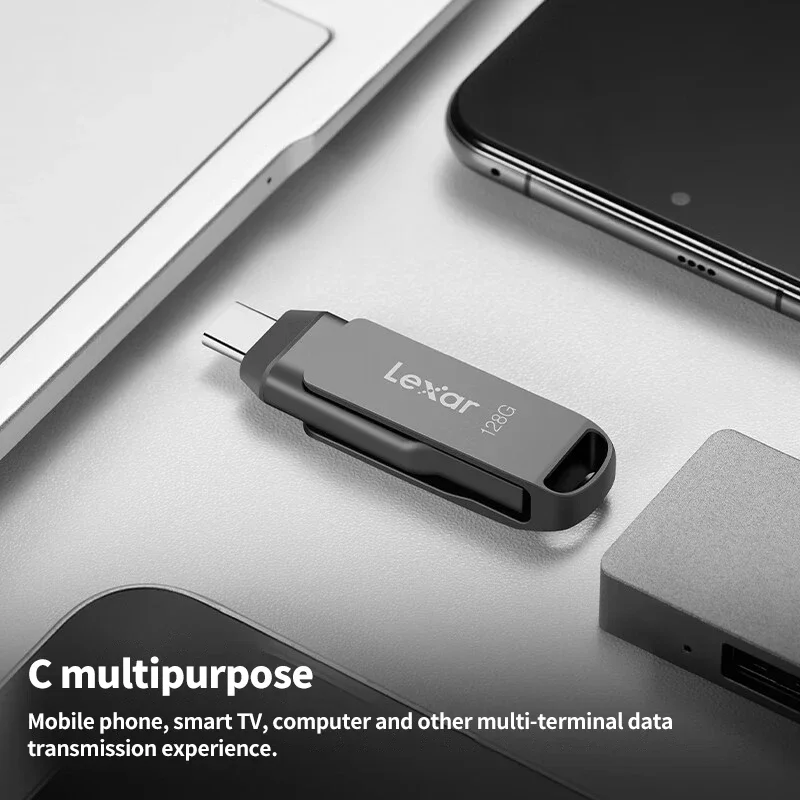 Lexar JumpDrive D400 Dual Slot USB Flash Drive Type C/A 32GB 64GB 128GB 256GB USB… - Image 4