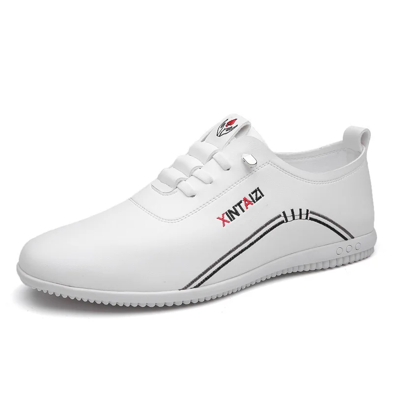 2024 casual men leather shoes Versatile Business White footwear Fashion anti slip comfortable loafers male new lightweight flat - Image 5