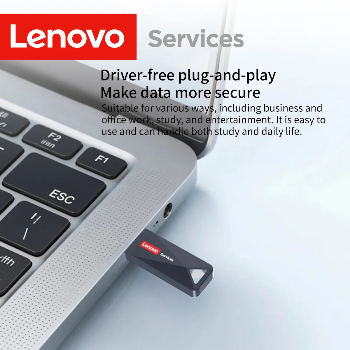 Lenovo USB Flash Drive, 32/64/128/256GB, Metal Mini Waterproof U Disk, Up to… - Image 3